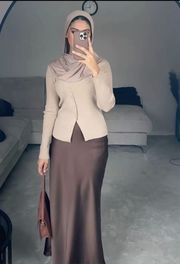Jupe satin longue